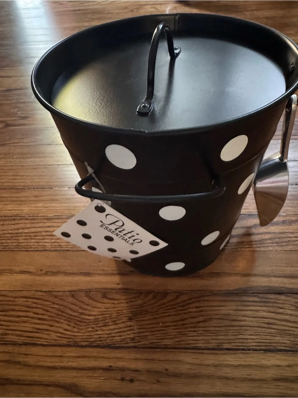 Polka Dot Ice Bucket with Silver Scoop - Home Dining